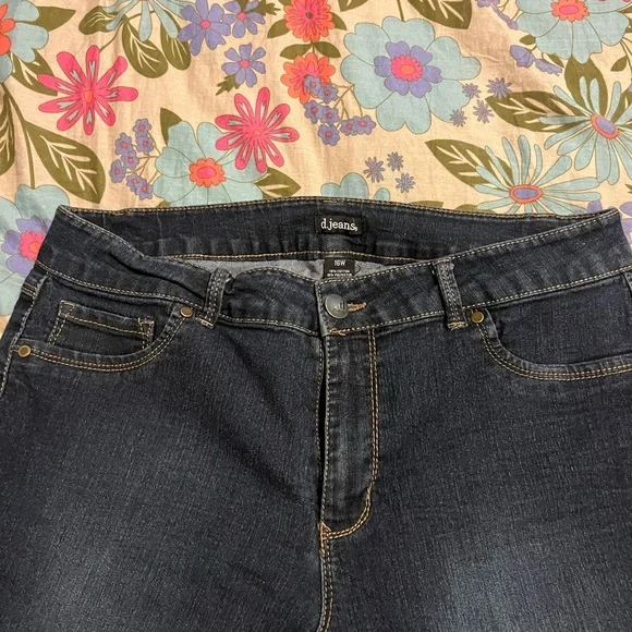 d. jeans Women's Deep Indigo stretch Skinny jeans plus 16 - Picture 4 of 9